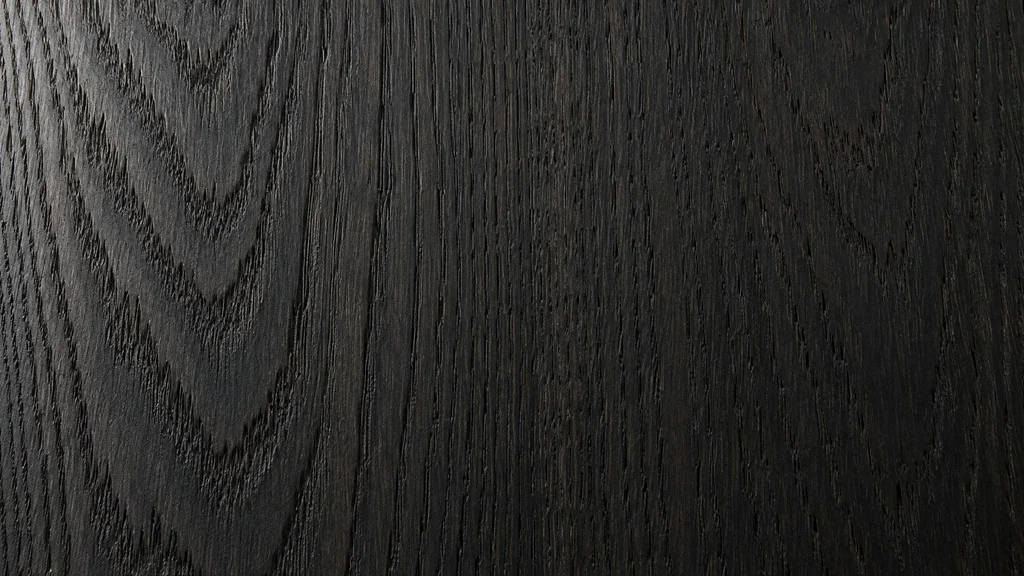 Close-up of ebonized, fumed oak grain