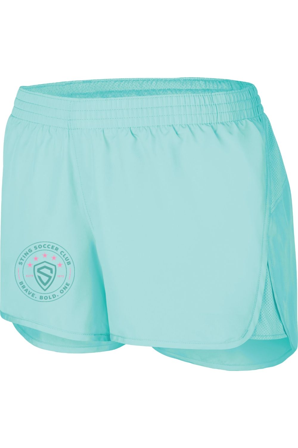 a women's shorts with a logo on the side