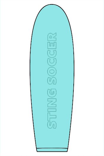 a blue water bottle with the word stingger on it