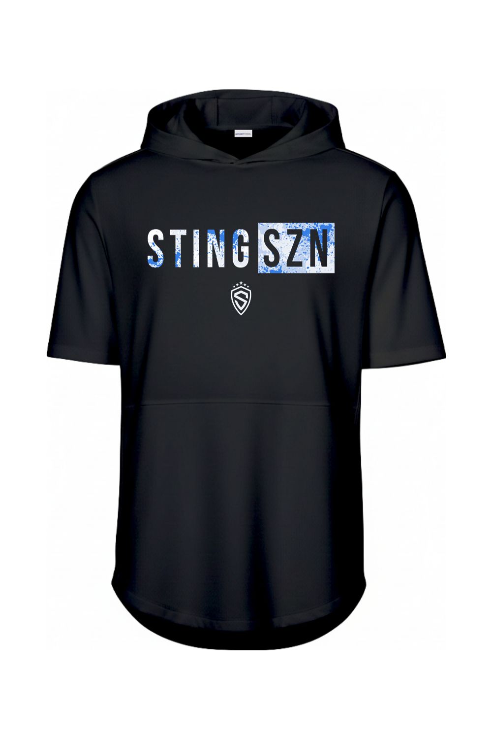 a black hoodie with the word stingzn on it