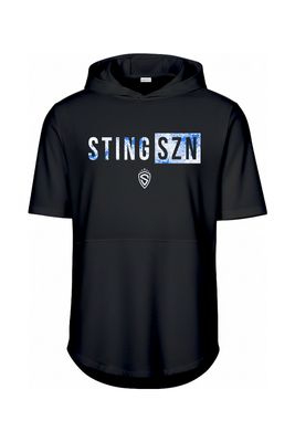 a black hoodie with the word stingzn on it
