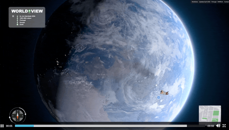 a computer screen with a picture of the earth