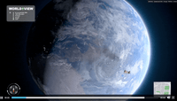a computer screen with a picture of the earth