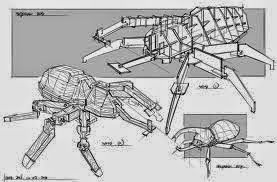a drawing of a space ship with parts labeled