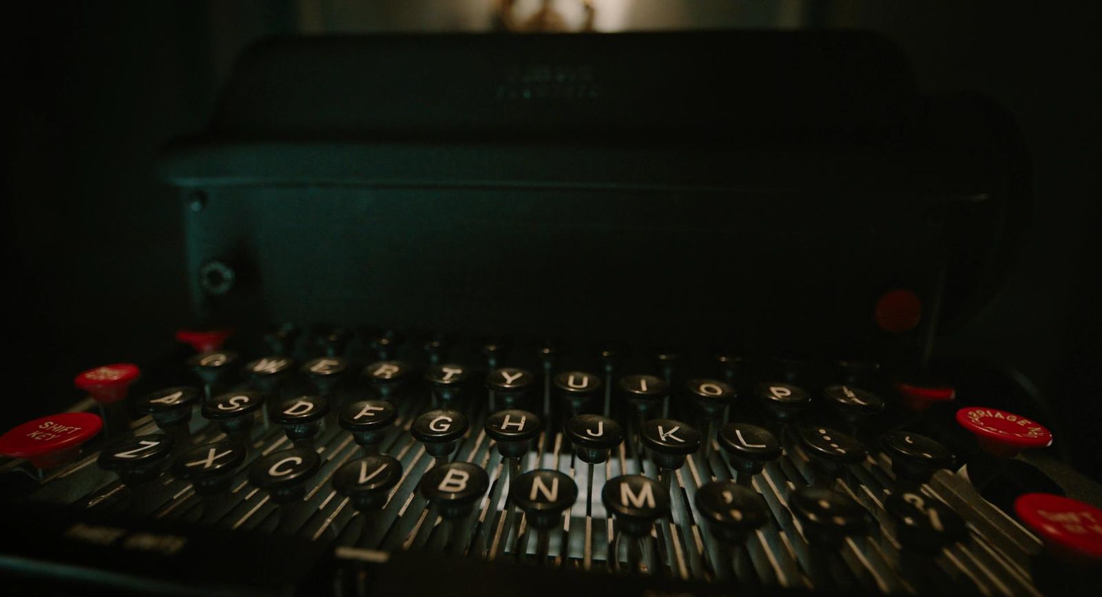 a close up of an old fashioned typewriter