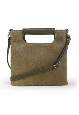 a handbag with a handle on a white background