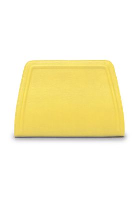 a yellow plastic tray on a white background