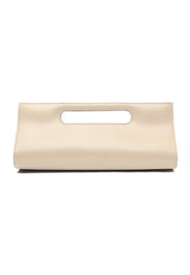a white clutch bag on a white background
