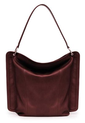 a brown handbag on a white background