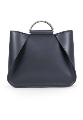 a black handbag on a white background