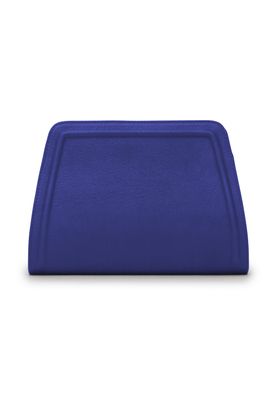 a blue purse on a white background