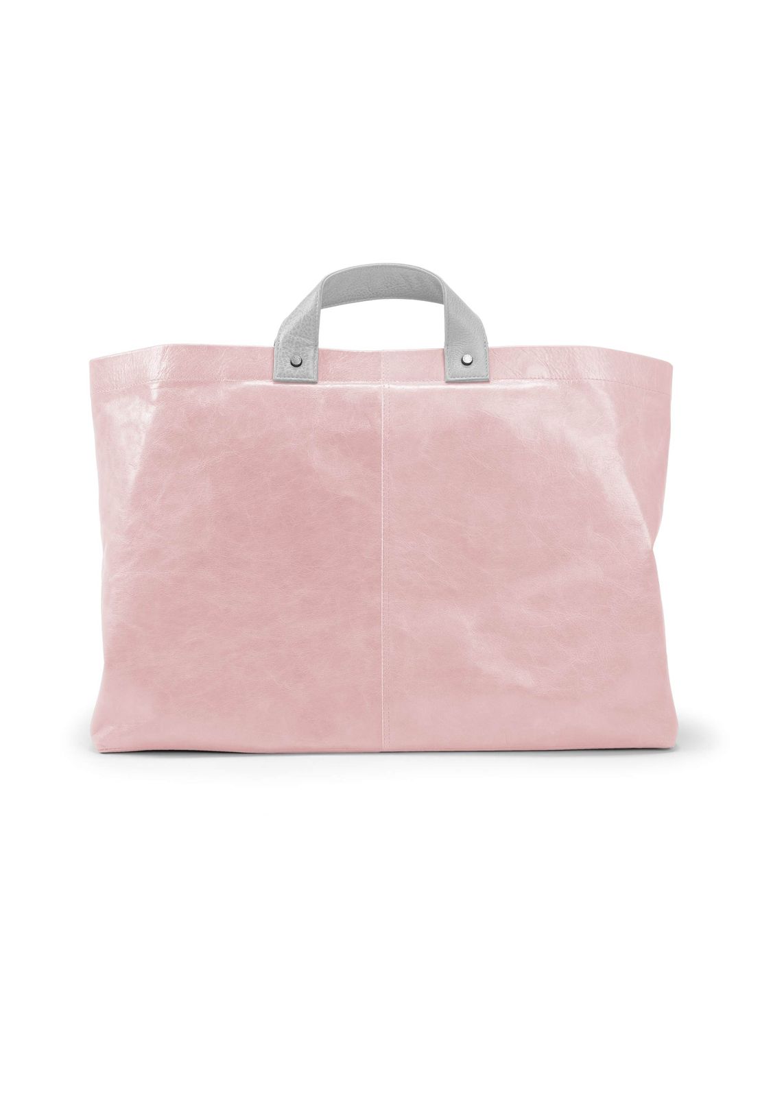 a pink handbag on a white background