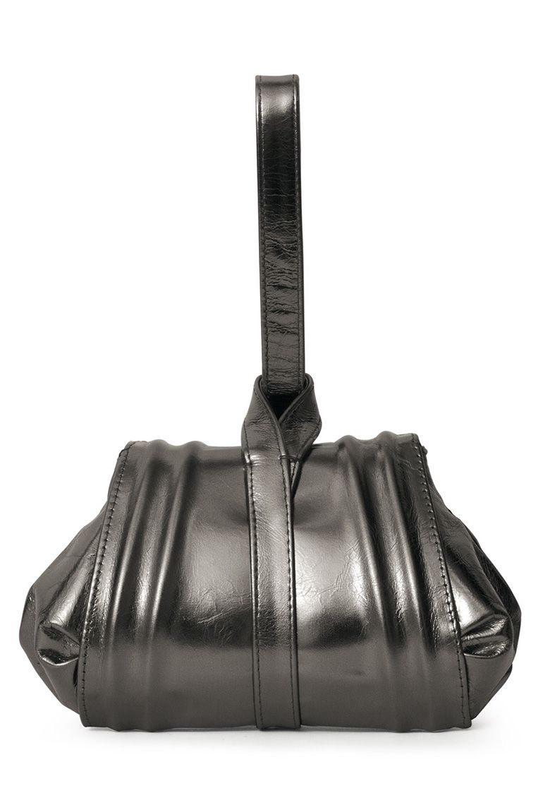 a black handbag on a white background