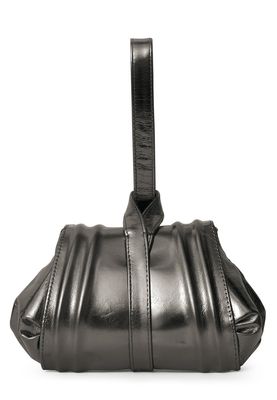 a black handbag on a white background