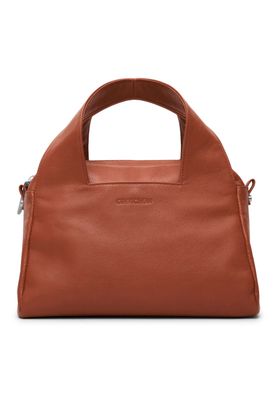 a brown handbag on a white background