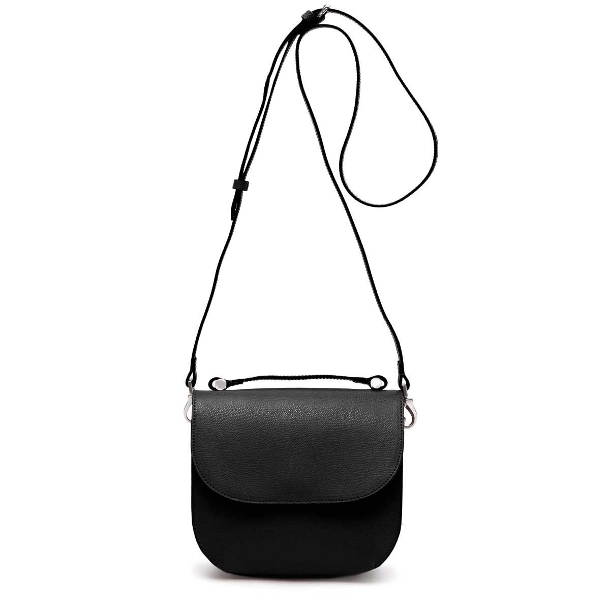 a black bag with a strap on a white background