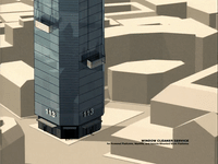 a tall building sitting in the middle of a maze