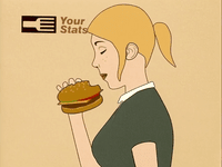 a woman eating a hamburger with her hand