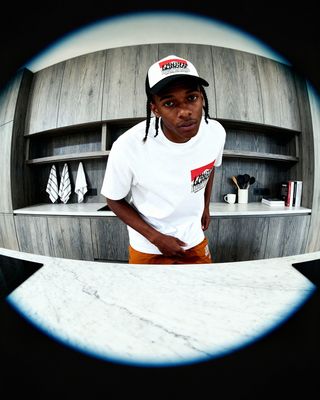 a person standing in front of a counter