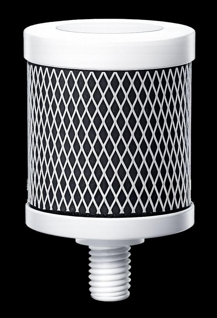 a close up of a black and white object on a black background