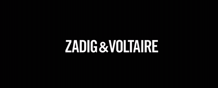 a black and white photo with the words zadig & voltaire