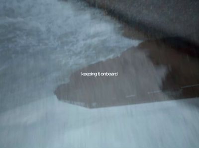 a blurry photo of a person walking in the snow