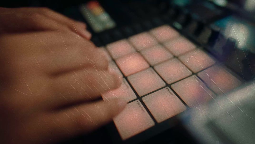 a close up of a person typing on a keyboard