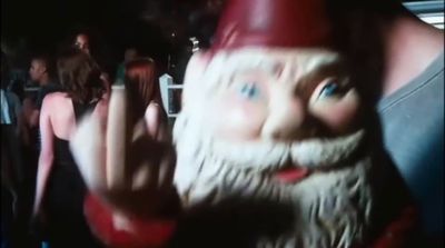 a close up of a statue of santa claus