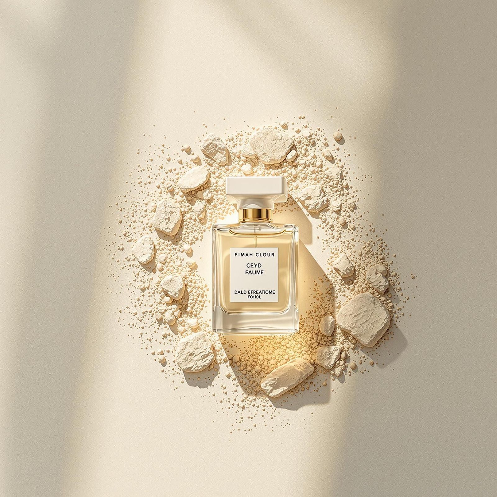 a bottle of perfume sitting on top of a table