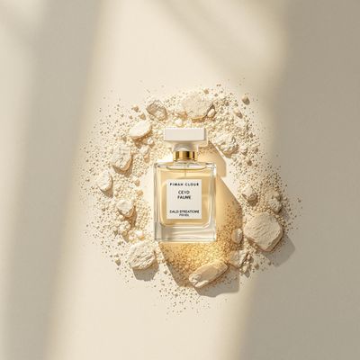 a bottle of perfume sitting on top of a table