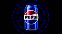 a can of pepsi on a black background