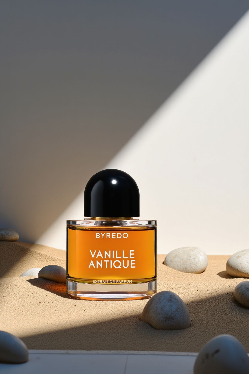 a bottle of perfume sitting on top of a table