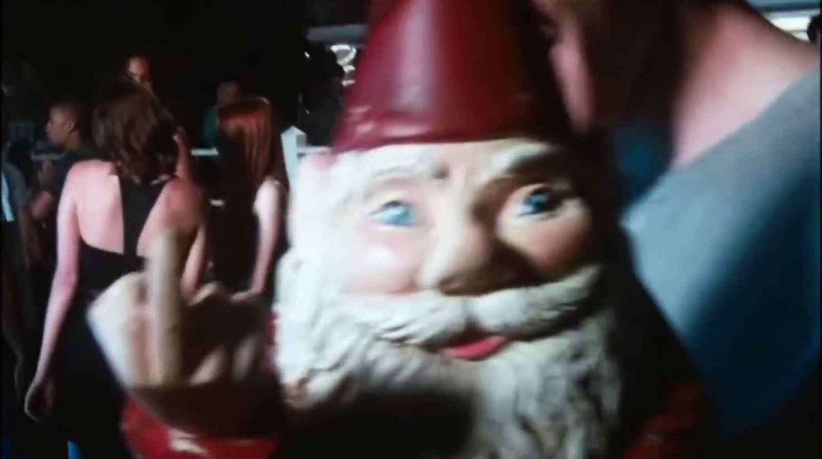 a close up of a statue of a gnome