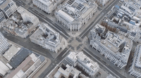 an aerial view of a city with lots of tall buildings