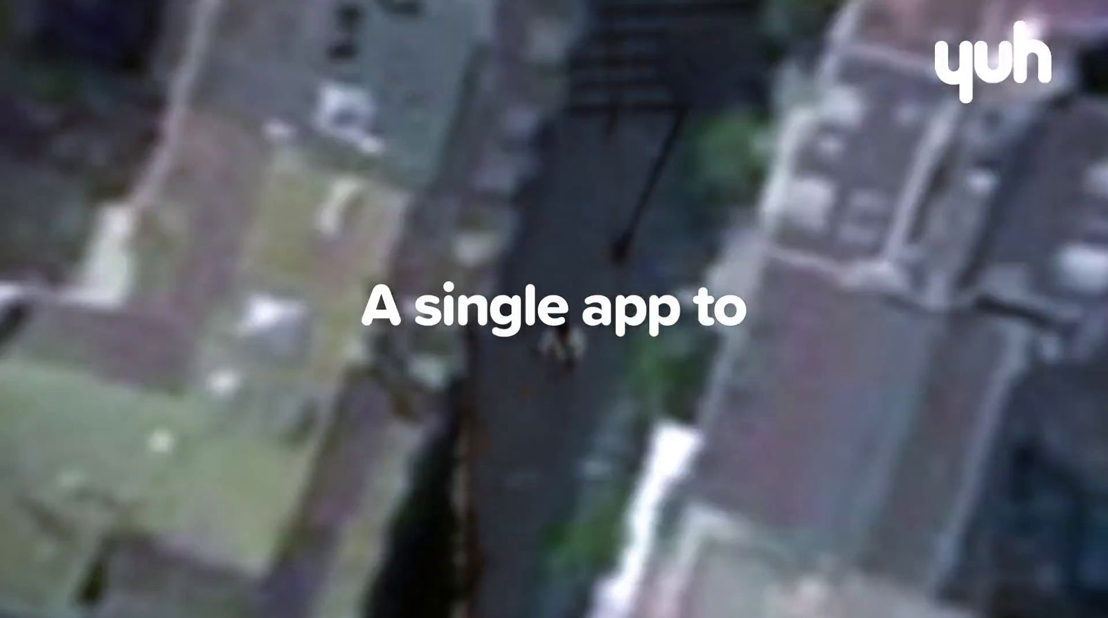 an aerial view of a city with the words a single app on it