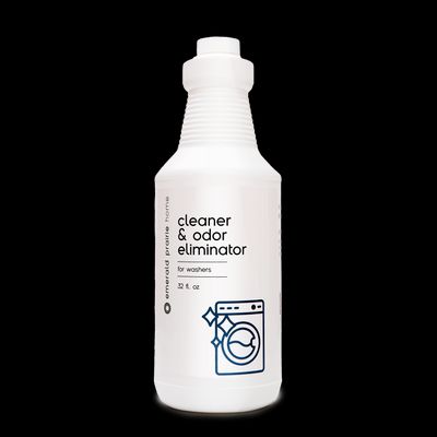 a bottle of cleaner on a black background