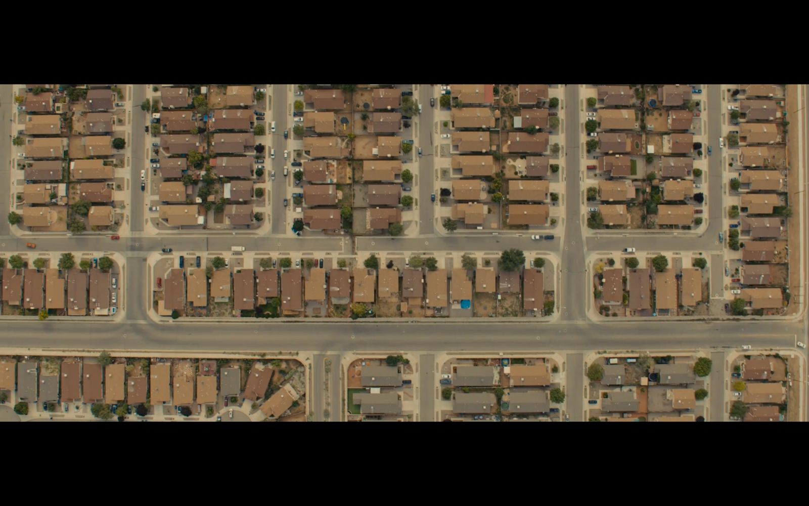 an aerial view of a neighborhood with lots of houses