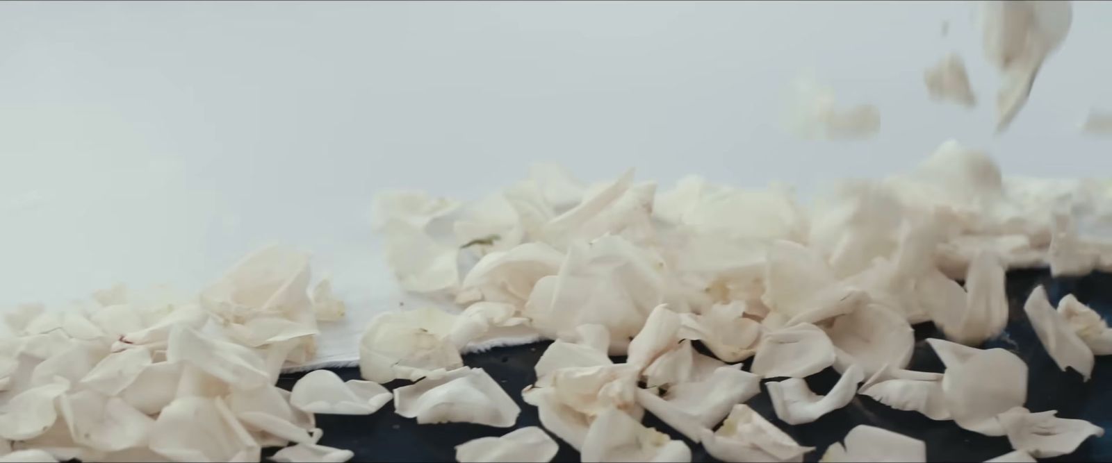 a close up of a pile of food on a table