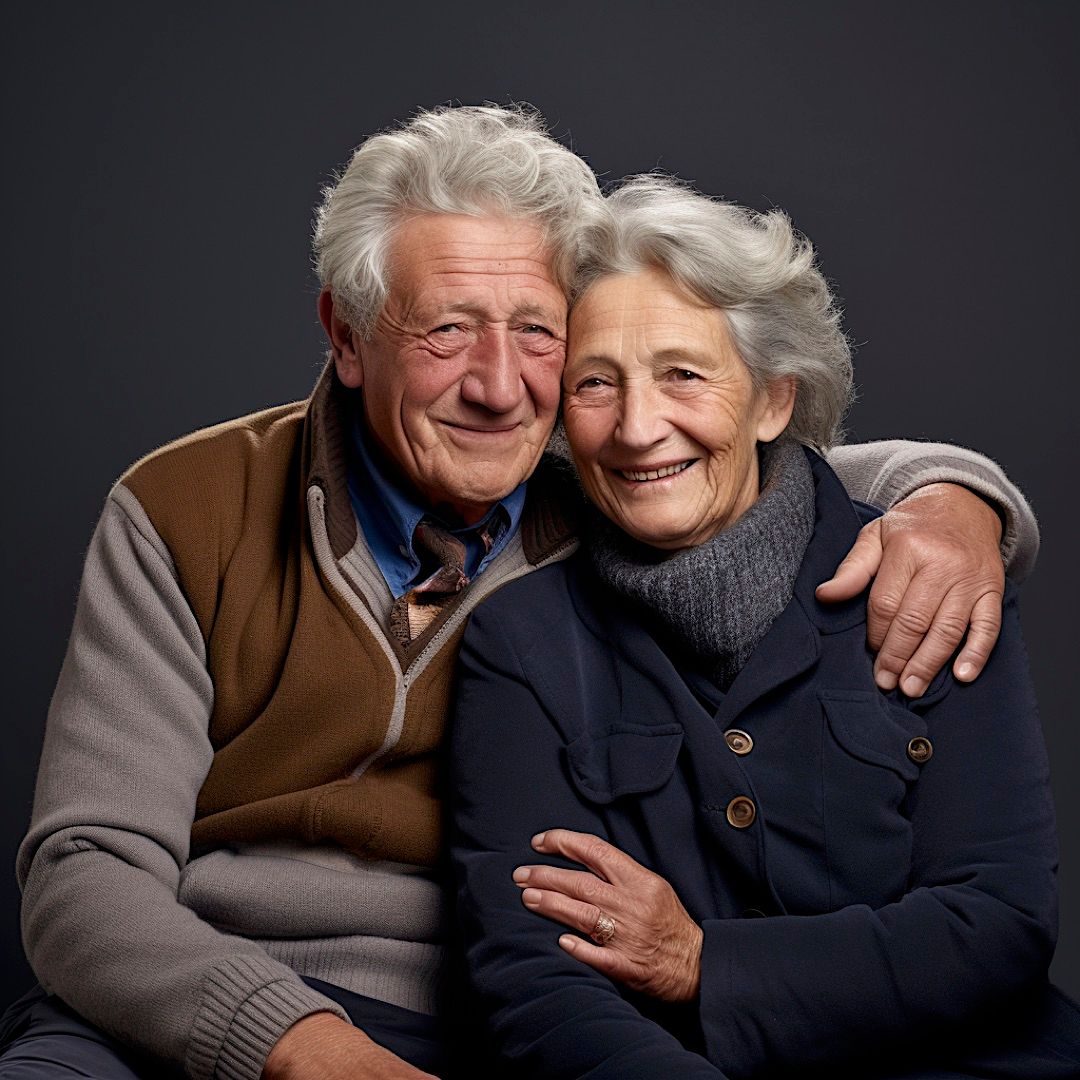 a man and a woman sitting next to each other