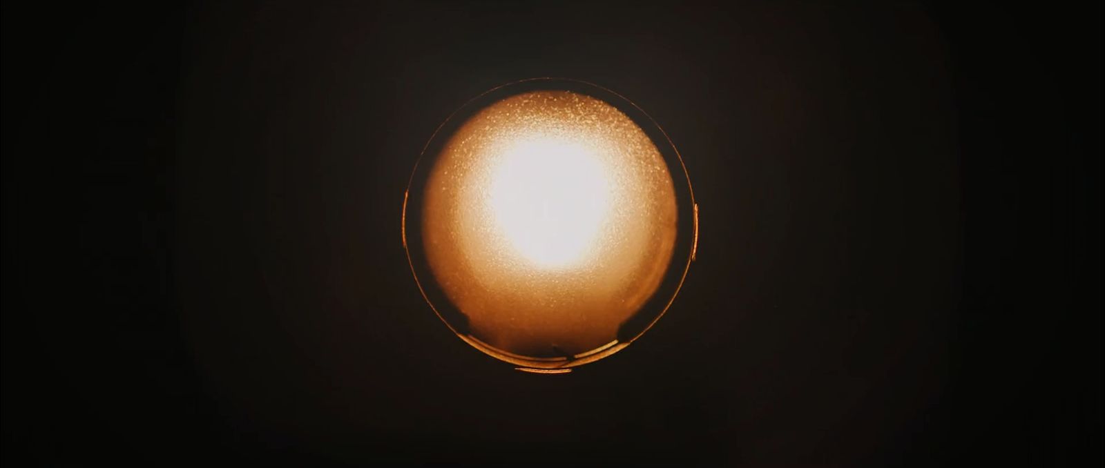 a close up of a light bulb in the dark