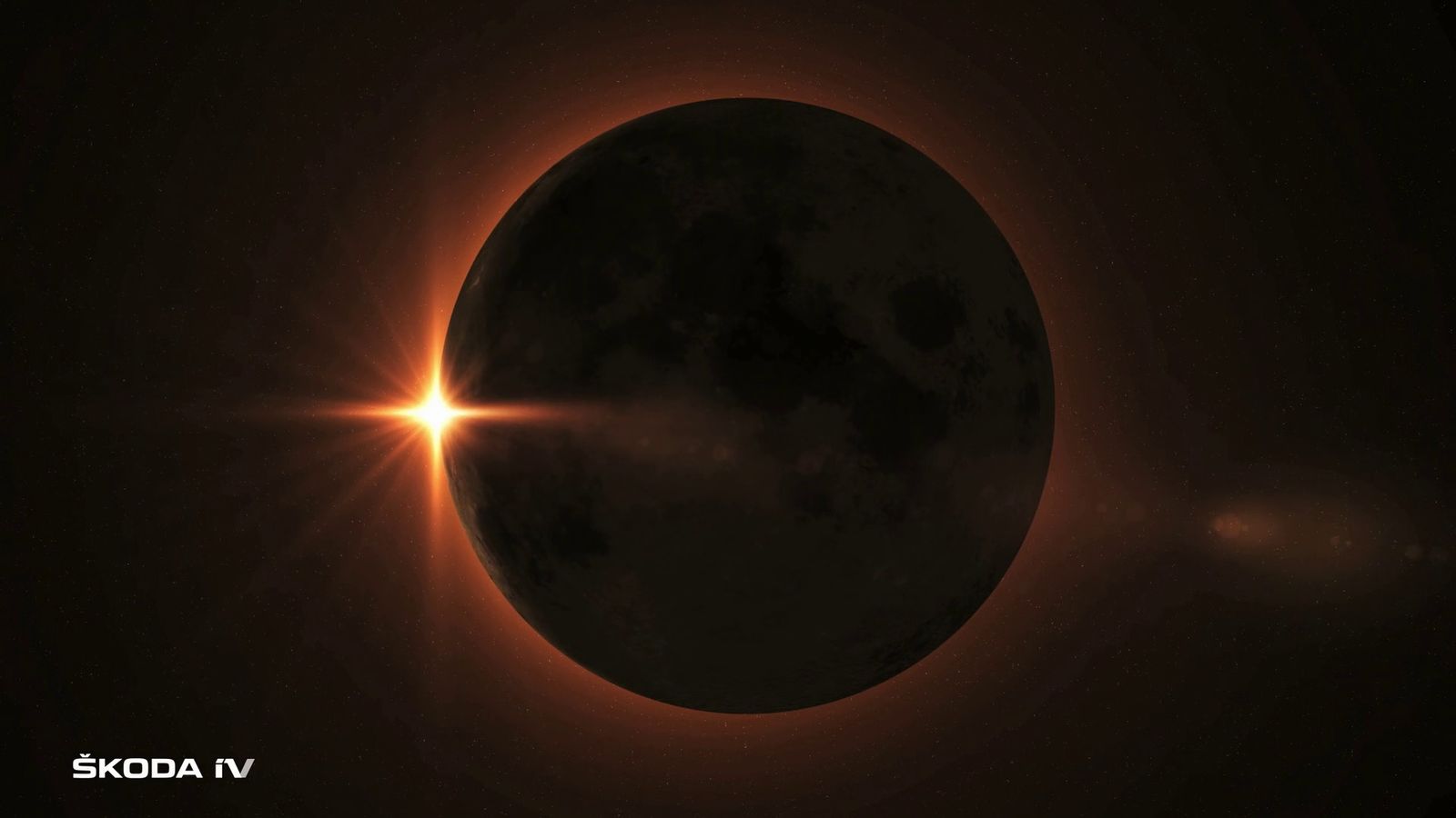 a solar eclipse is seen in the dark sky