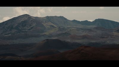 a view of a mountain range from a distance