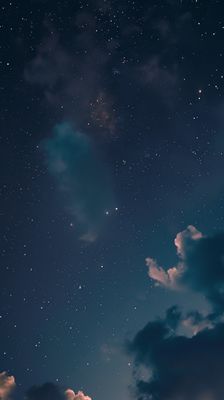 a night sky with stars and clouds