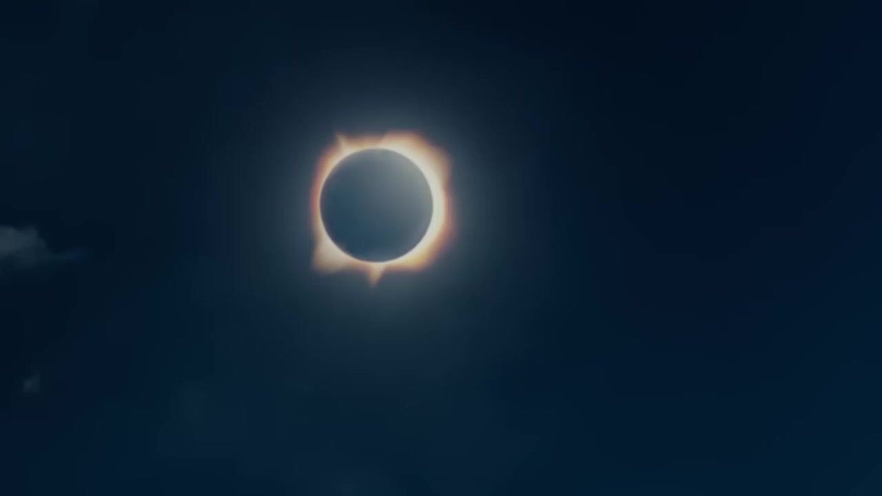 a solar eclipse is seen in the sky