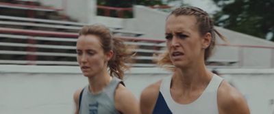 a couple of women that are running together