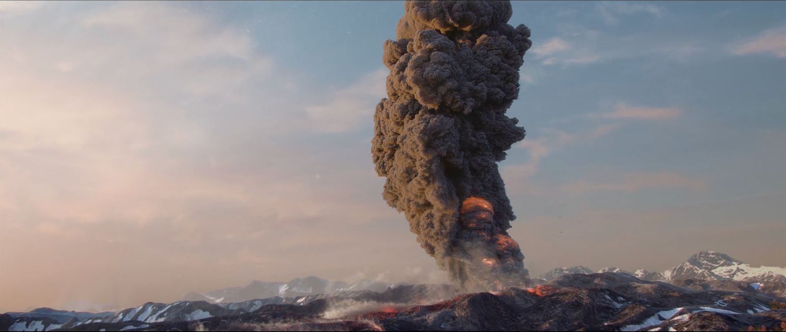 a very tall tree with a lot of smoke coming out of it