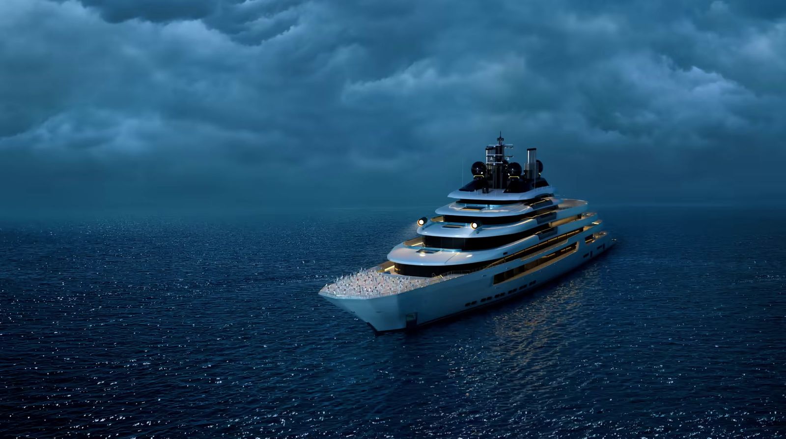 a large white boat floating on top of a body of water