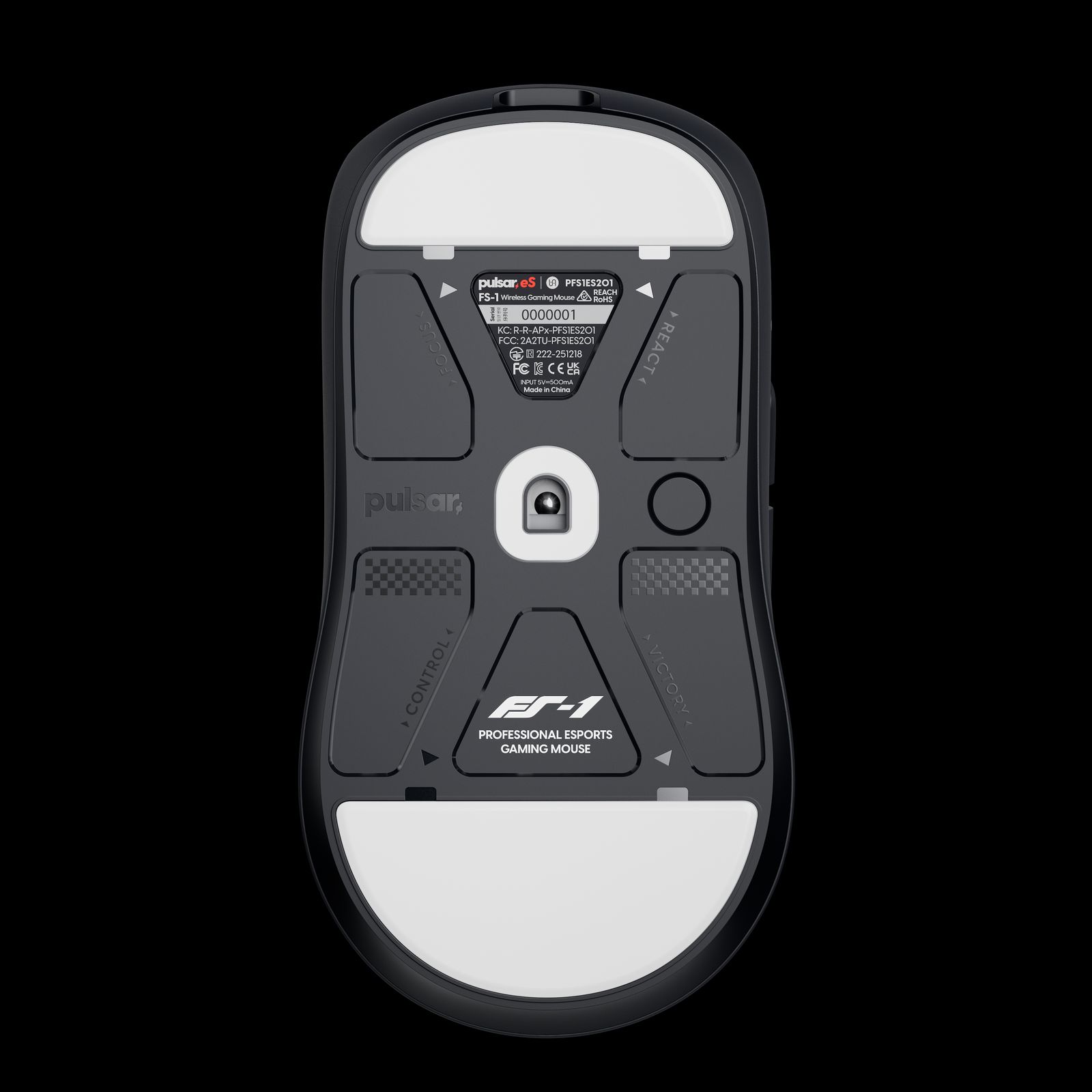 a close up of a mouse on a black background