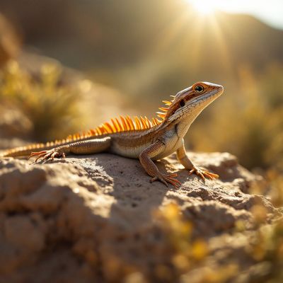 a lizard that is sitting on a rock