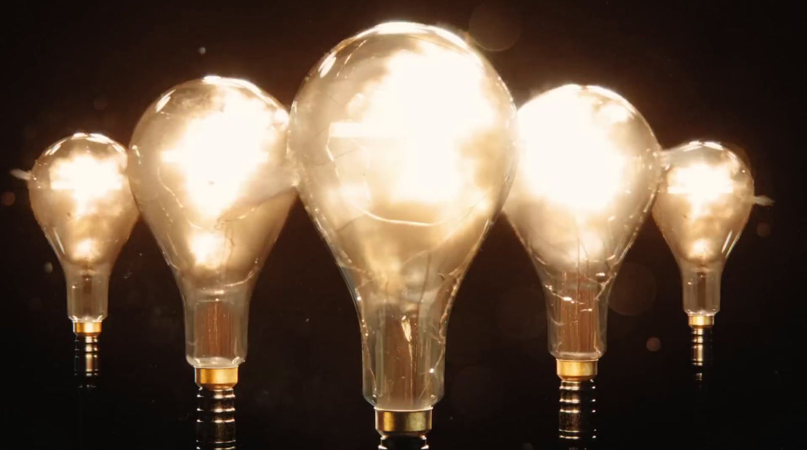 a group of light bulbs sitting on top of a table